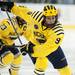 Michigan junior right wingman Luke Moffatt shoots in the third period on Saturday. Daniel Brenner I AnnArbor.com